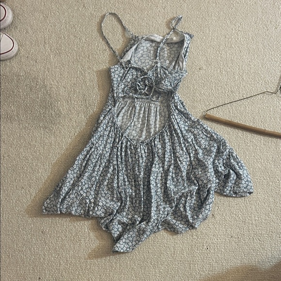 SHEIN Blue Floral Backless Dress - Picture 2 of 2